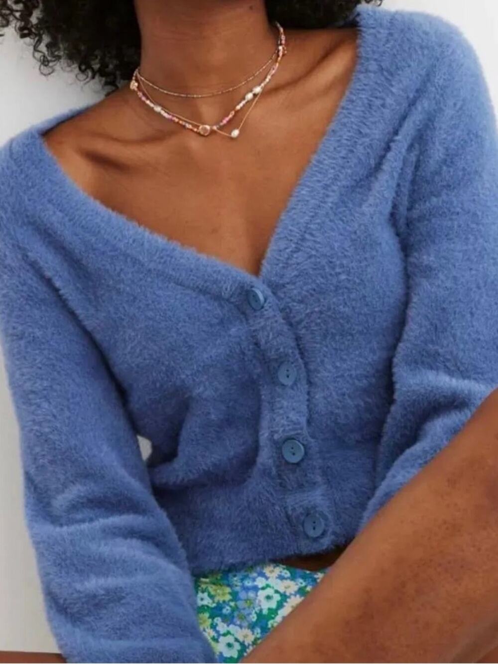 Aerie American Eagle Teddy Crop Cardigan Size XS